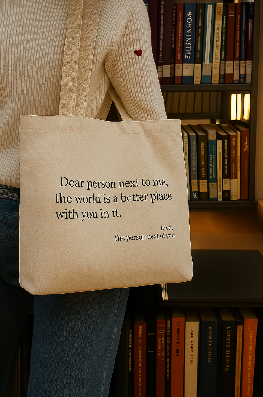 Dear Person Next To Me Tote Bag