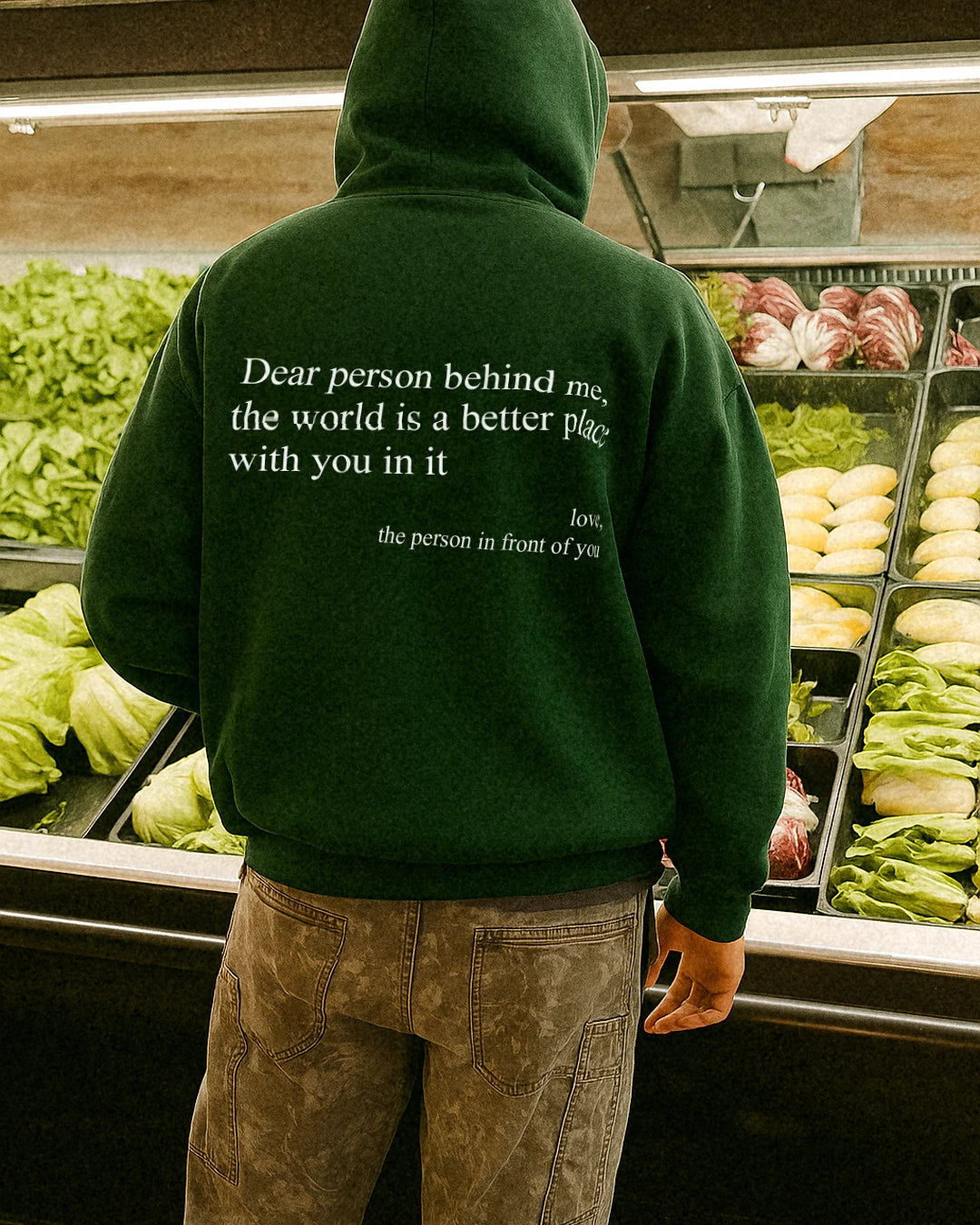 Querida persona detrás de mí (Eres suficiente) Sudadera con capucha