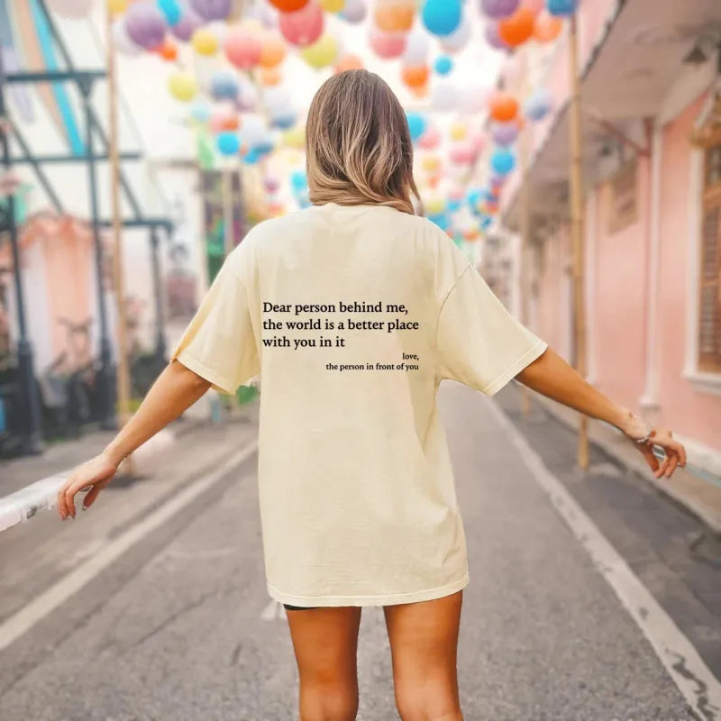 Camiseta Querida Persona Detrás de Mí (Eres suficiente)